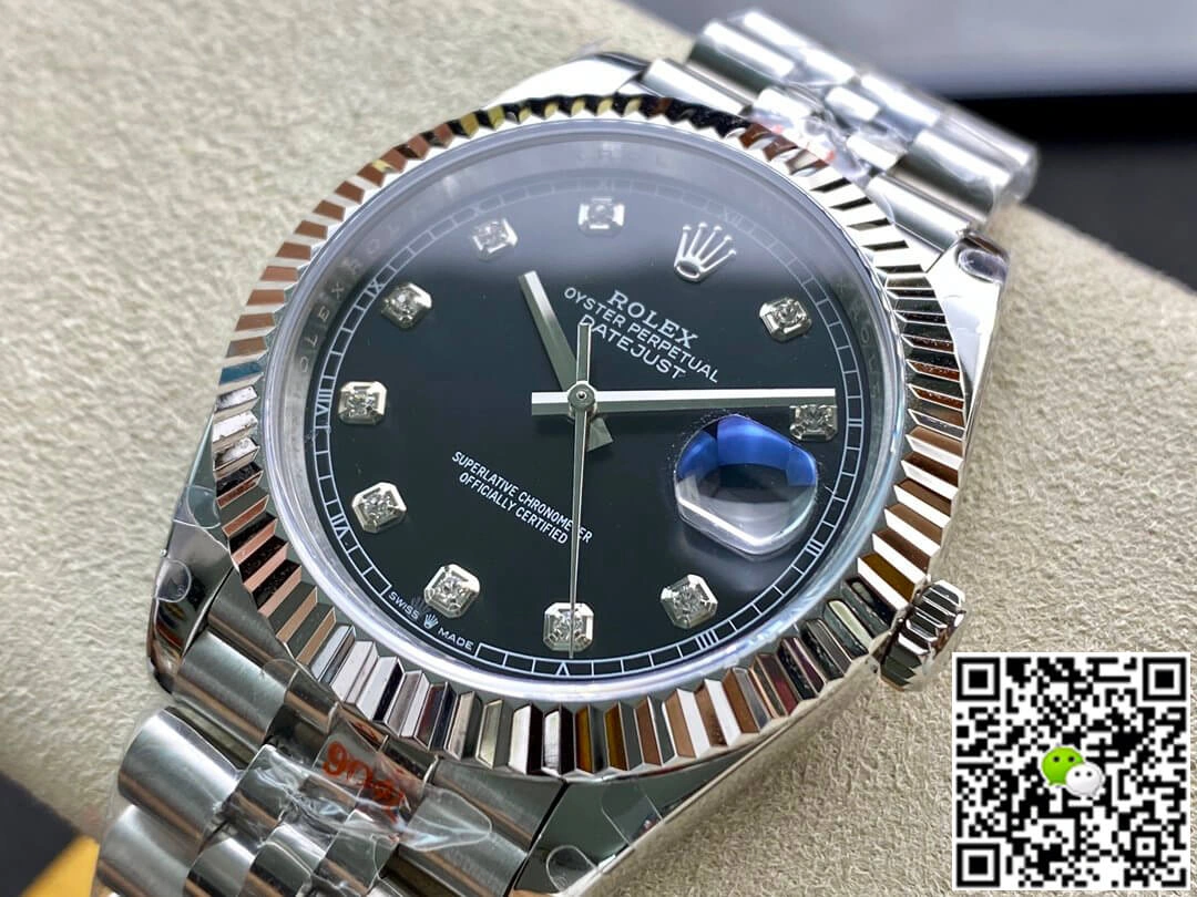 Rolex Datejust M126334-0012 GM Factory 1:1 Best Edition Replica Watch Black Diamond Dial