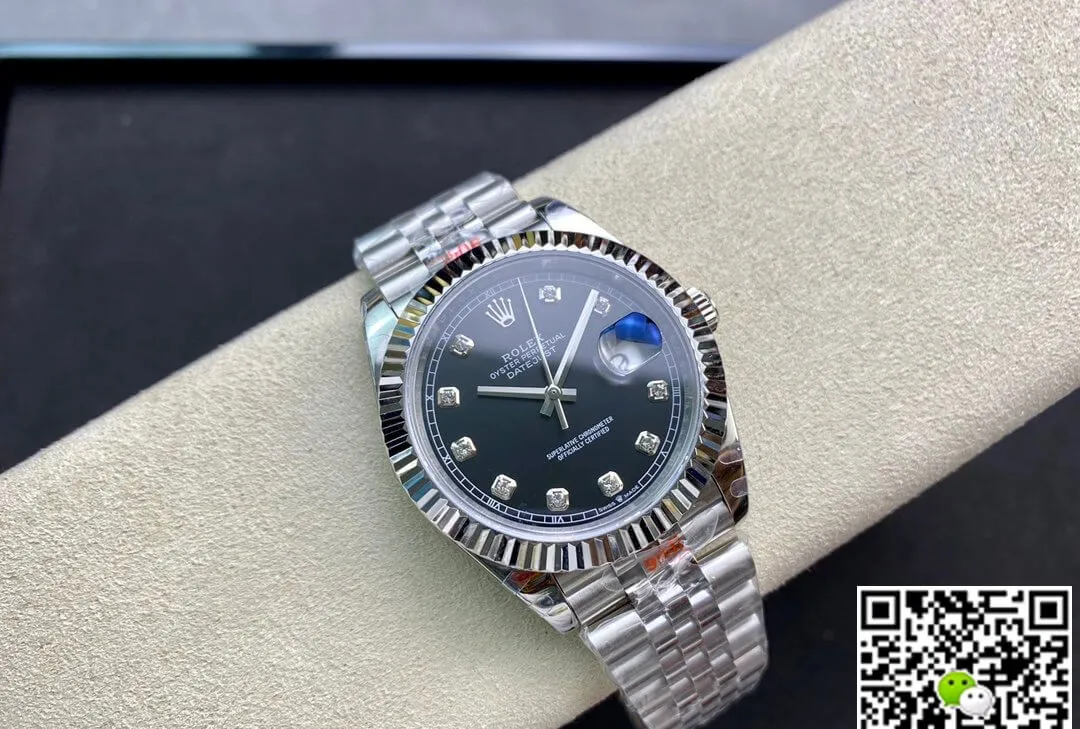 Rolex Datejust M126334-0012 GM Factory 1:1 Best Edition Replica Watch Black Diamond Dial