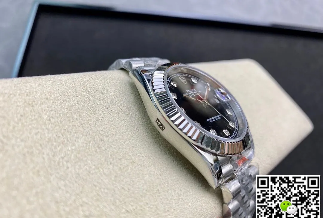 Rolex Datejust M126334-0012 GM Factory 1:1 Best Edition Replica Watch Black Diamond Dial
