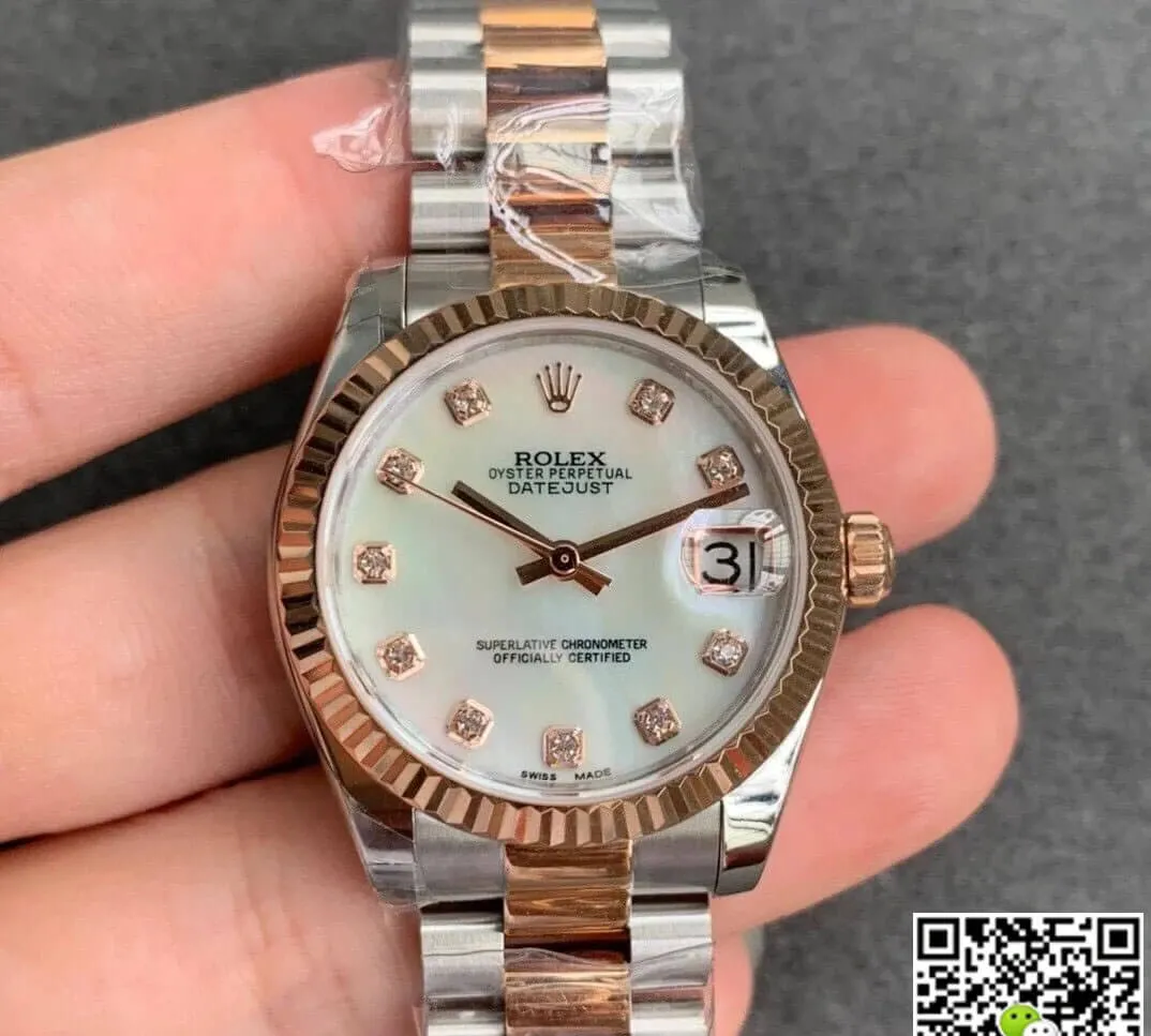 Rolex Datejust M278271-0025 GS Factory 1:1 Best Edition Replica Watch White Diamond Dial