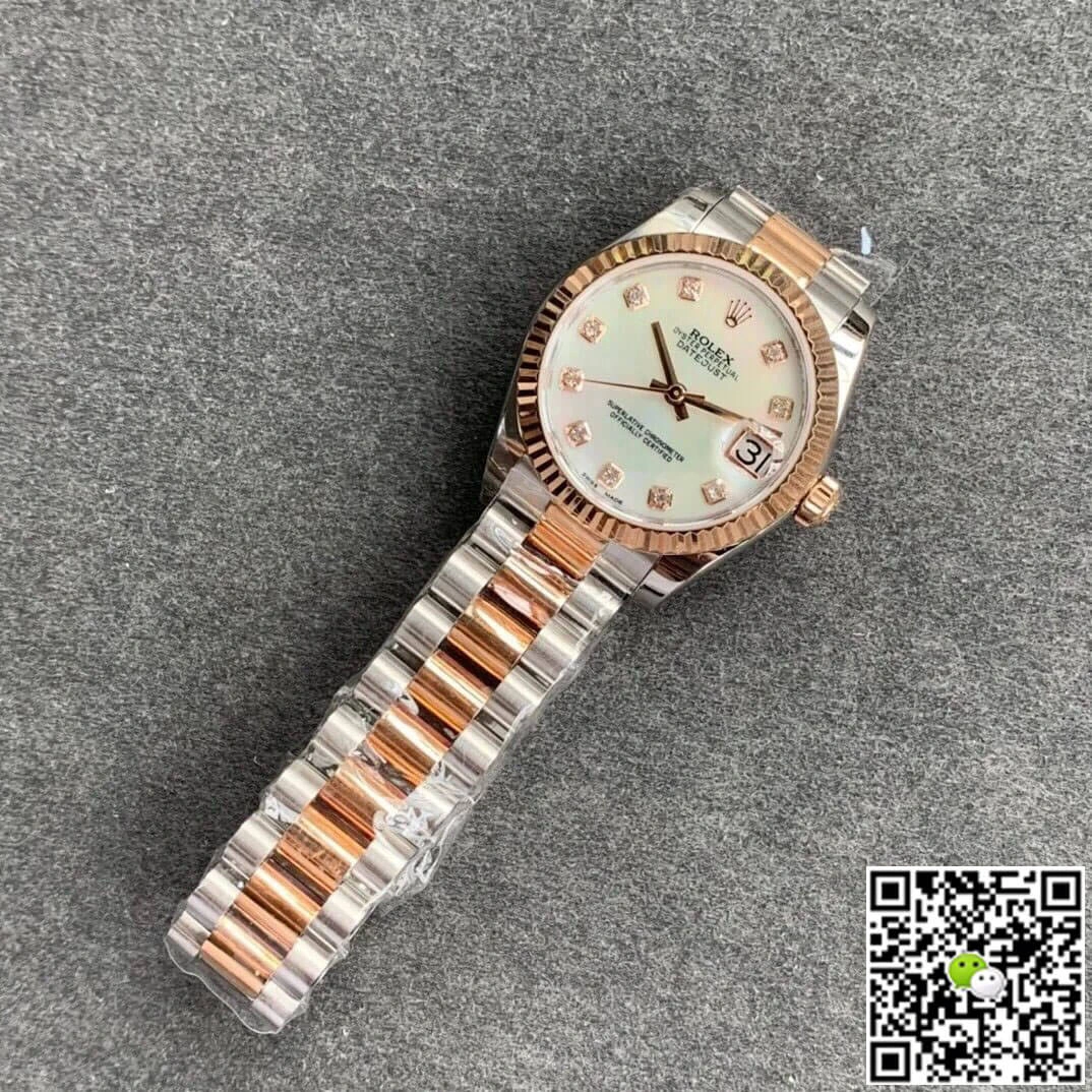 Rolex Datejust M278271-0025 GS Factory 1:1 Best Edition Replica Watch White Diamond Dial