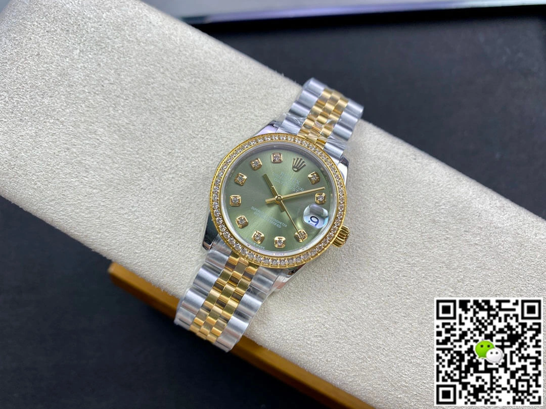 Rolex Datejust M278383RBR-0030 31MM EW Factory 1:1 Best Edition Replica Watch Green Dial