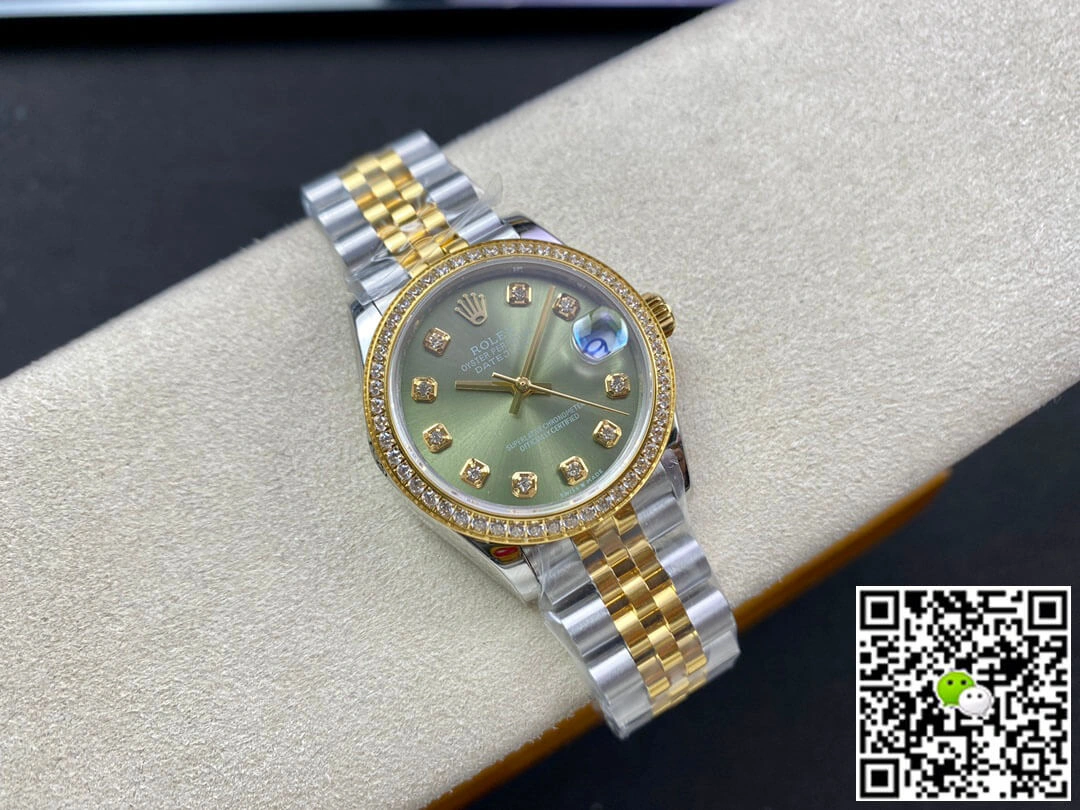 Rolex Datejust M278383RBR-0030 31MM EW Factory 1:1 Best Edition Replica Watch Green Dial