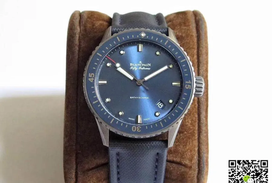 Blancpain Fifty Fathoms Bathyscaphe 5000-0240-O52A ZF Factory 1:1 Best Edition Replica Watch Swiss ETA1315