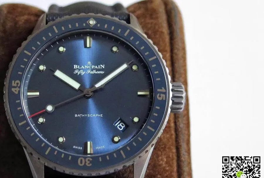 Blancpain Fifty Fathoms Bathyscaphe 5000-0240-O52A ZF Factory 1:1 Best Edition Replica Watch Swiss ETA1315