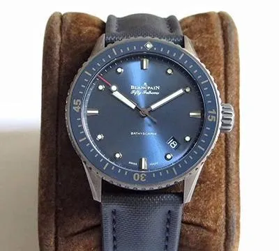 Blancpain Fifty Fathoms Bathyscaphe 5000-0240-O52A ZF Factory 1:1 Best Edition Replica Watch Swiss ETA1315