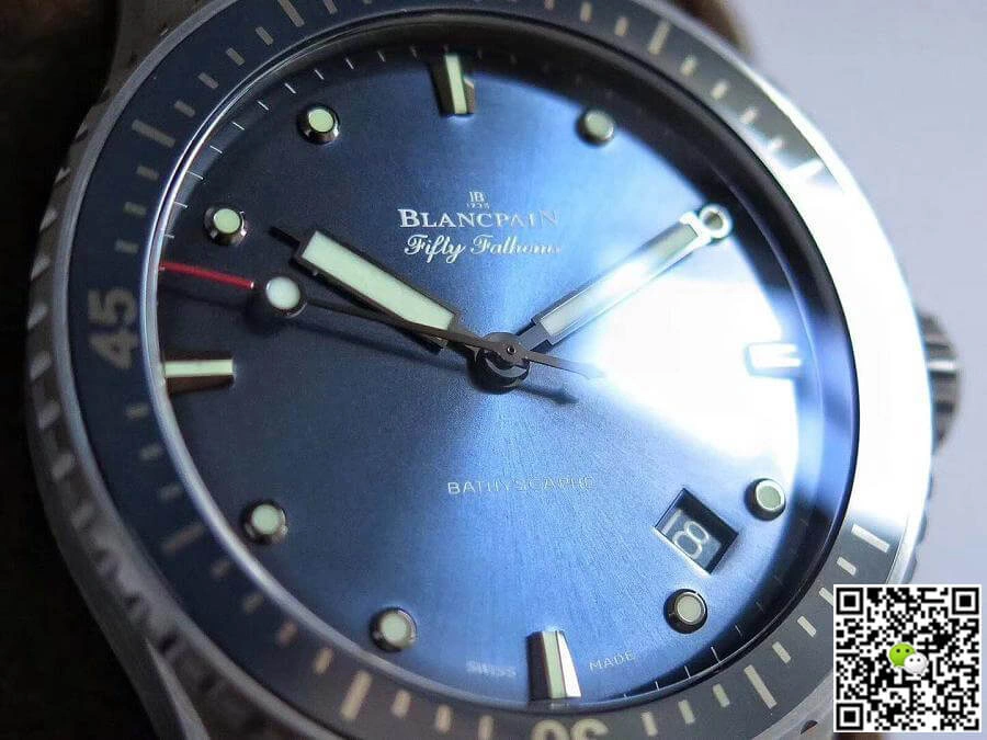 Blancpain Fifty Fathoms Bathyscaphe 5000-0240-O52A ZF Factory 1:1 Best Edition Replica Watch Swiss ETA1315