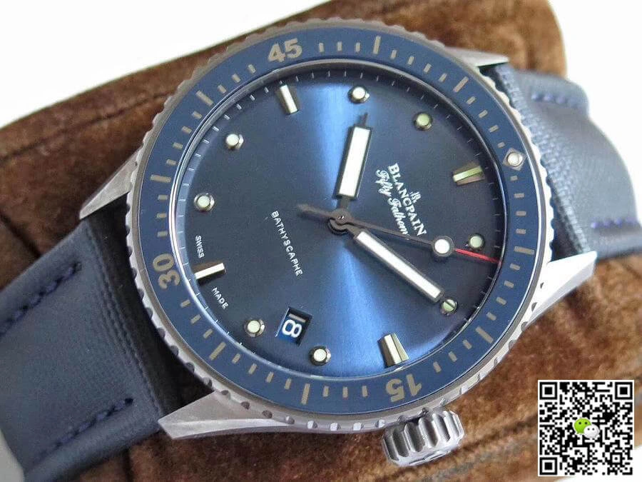 Blancpain Fifty Fathoms Bathyscaphe 5000-0240-O52A ZF Factory 1:1 Best Edition Replica Watch Swiss ETA1315