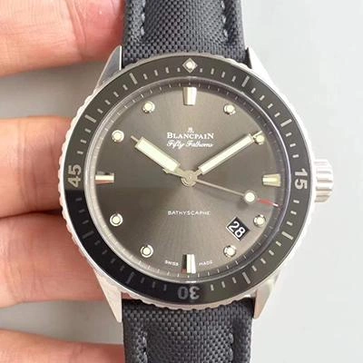 Blancpain Fifty Fathoms Bathyscaphe 5000-1110-B52A ZF Factory 1:1 Best Edition Replica Watch Swiss ETA1315