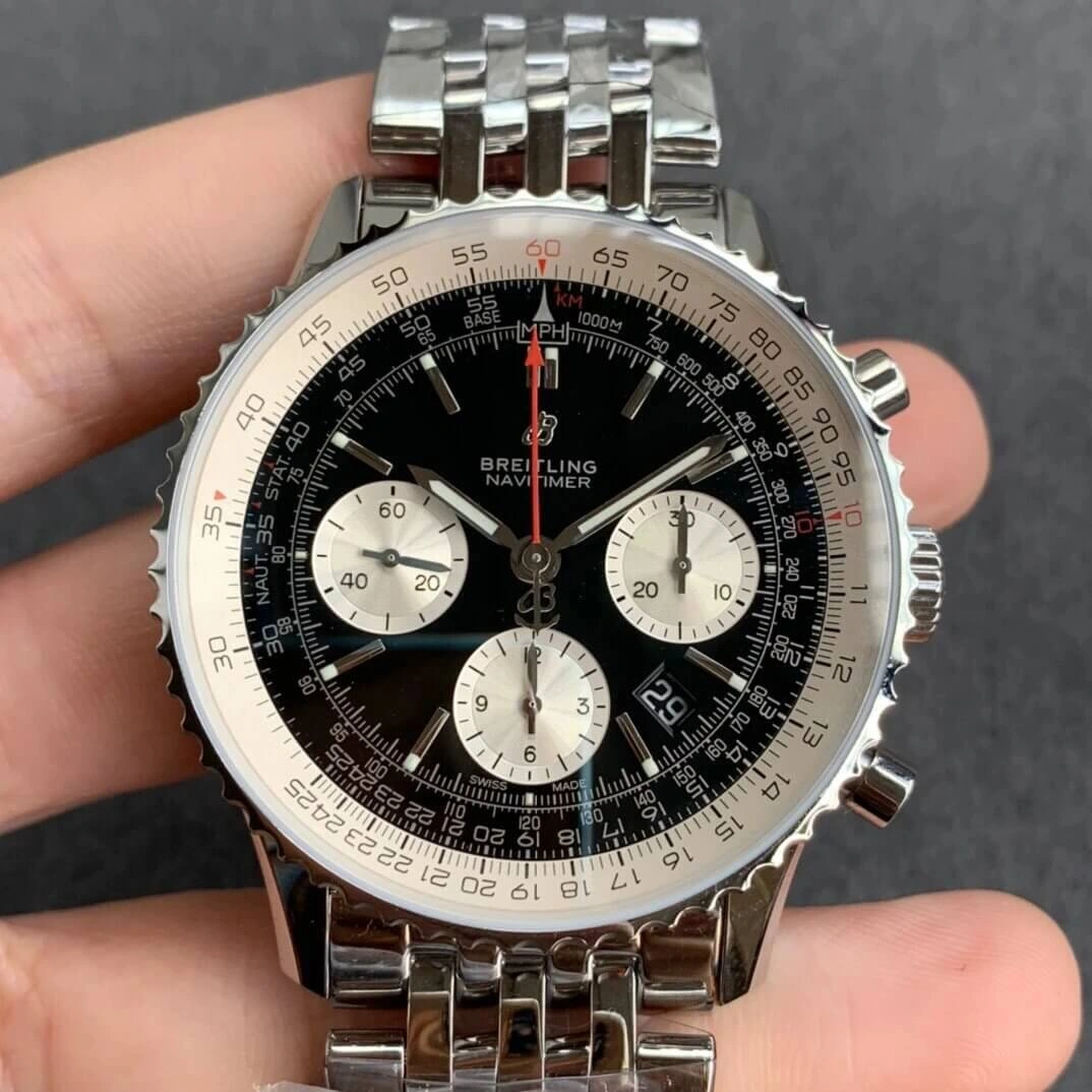 Breitling Navitimer 1 B01 AB0121211B1A1 GF Factory 1:1 Best Edition Replica Watch Black Dial