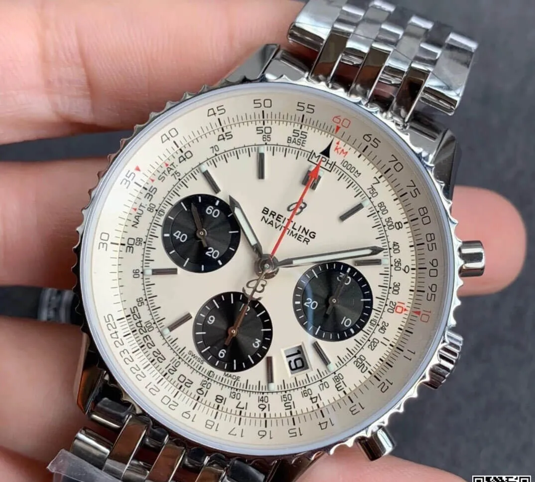 Breitling Navitimer 1 B01 AB0121211G1A1 GF Factory 1:1 Best Edition Replica Watch White Dial