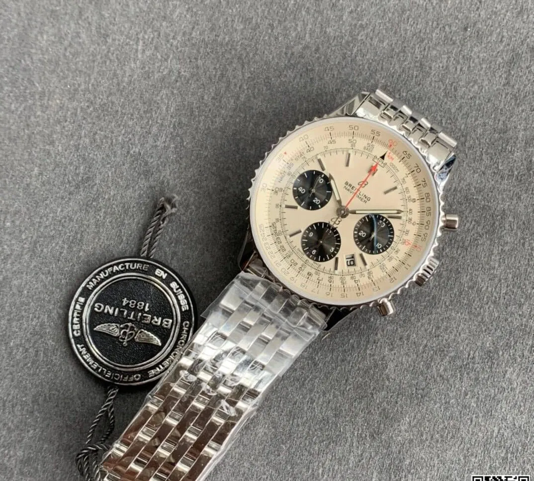 Breitling Navitimer 1 B01 AB0121211G1A1 GF Factory 1:1 Best Edition Replica Watch White Dial