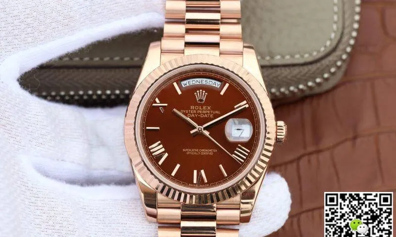 Rolex Day-Date 228235 EW Factory 1:1 Best Edition Replica Watch Swiss ETA3255 Brown Dial