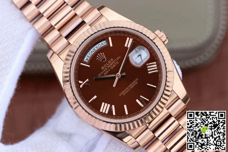 Rolex Day-Date 228235 EW Factory 1:1 Best Edition Replica Watch Swiss ETA3255 Brown Dial