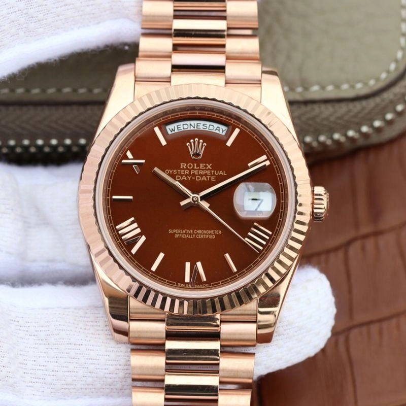 Rolex Day-Date 228235 EW Factory 1:1 Best Edition Replica Watch Swiss ETA3255 Brown Dial