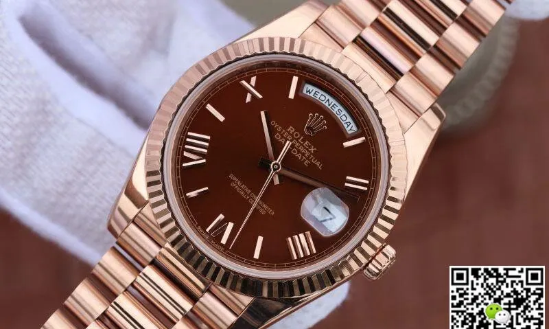 Rolex Day-Date 228235 EW Factory 1:1 Best Edition Replica Watch Swiss ETA3255 Brown Dial