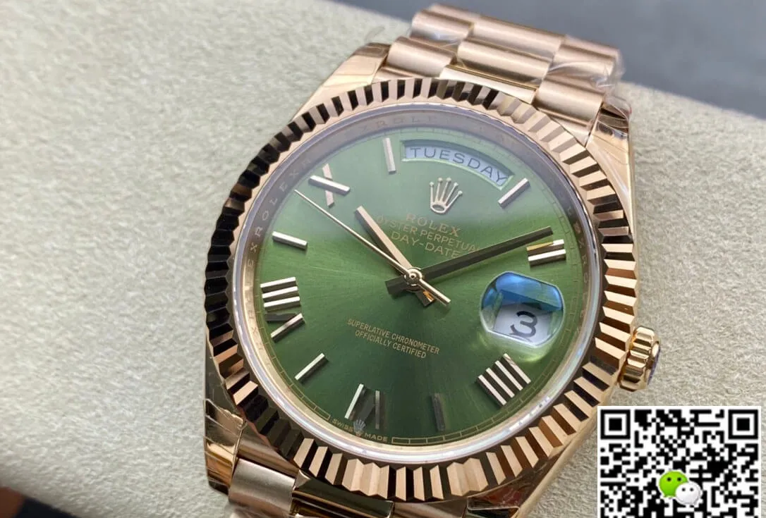 Rolex Day-Date 228235 EW Factory 1:1 Best Edition Replica Watch Swiss ETA3255 Green Dial