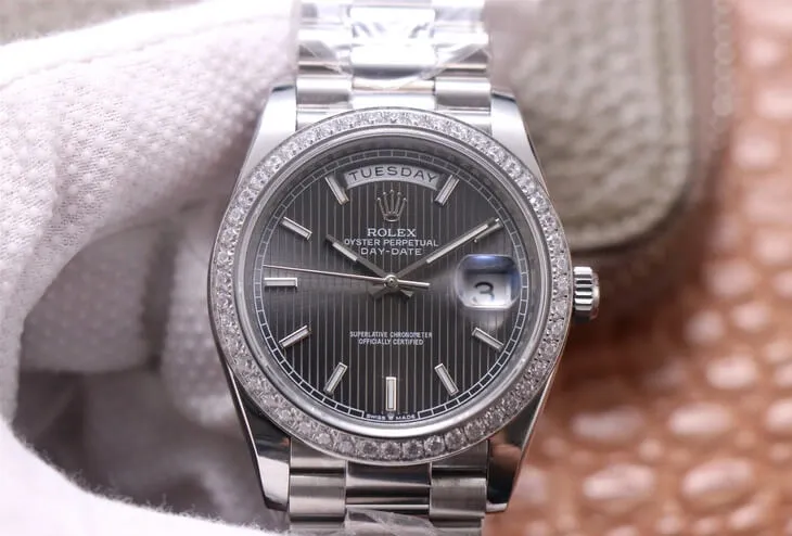 Rolex Day Date M228349RBR-0008 EW Factory 1:1 Best Edition Replica Watch Stainless Steel