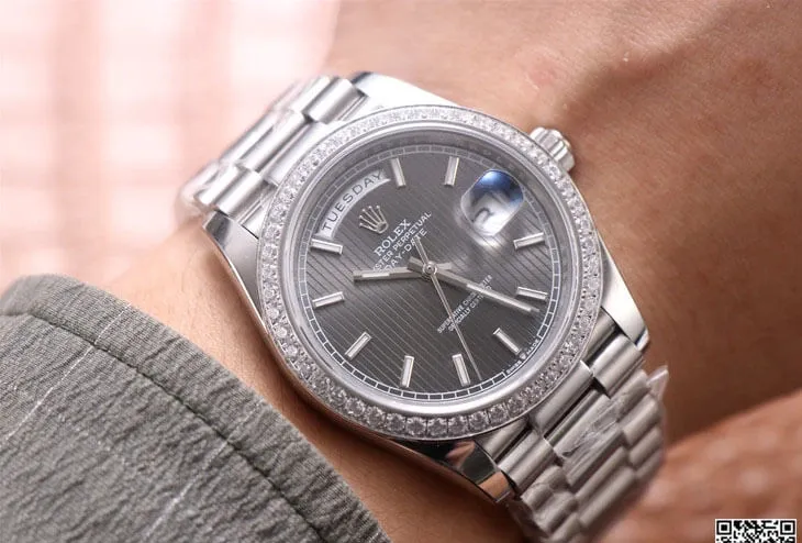 Rolex Day Date M228349RBR-0008 EW Factory 1:1 Best Edition Replica Watch Stainless Steel