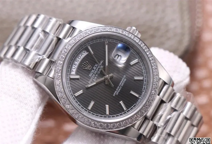 Rolex Day Date M228349RBR-0008 EW Factory 1:1 Best Edition Replica Watch Stainless Steel