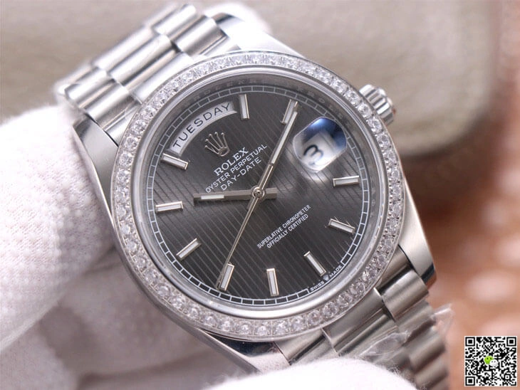 Rolex Day Date M228349RBR-0008 EW Factory 1:1 Best Edition Replica Watch Stainless Steel