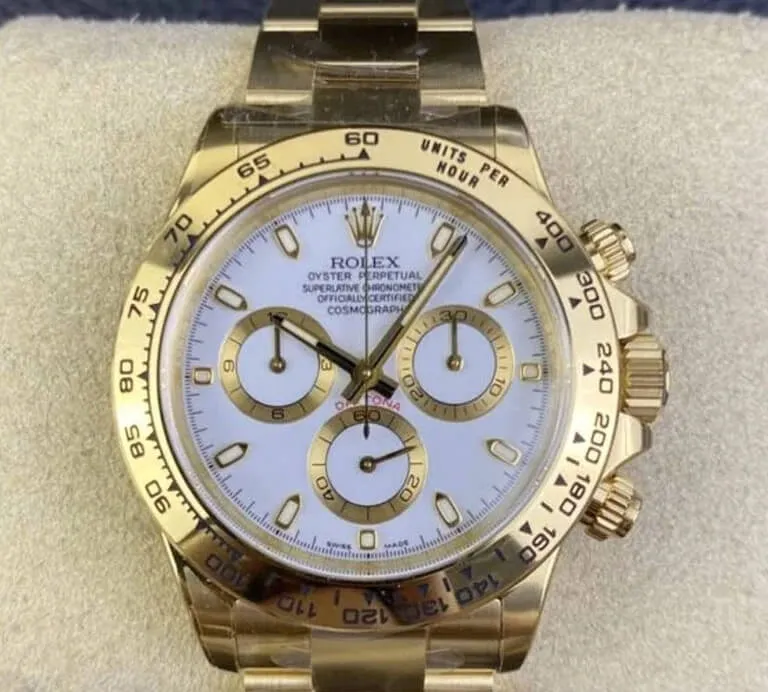Rolex Cosmograph Daytona M116508-0001 Clean Factory 1:1 Best Edition Replica Watch Yellow Gold Case