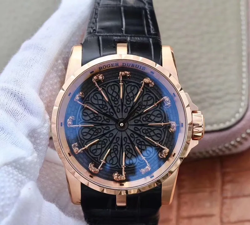 Roger Dubuis Excalibur Knights of The Round Table II Rddbex0511 ZF Factory 1:1 Best Edition Replica Watch Rose Gold Swiss M9015