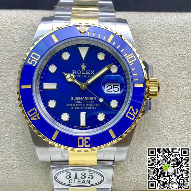 Rolex Submariner 116613LB-97203 Clean Factory 1:1 Best Edition Replica Watch V4 Blue Dial