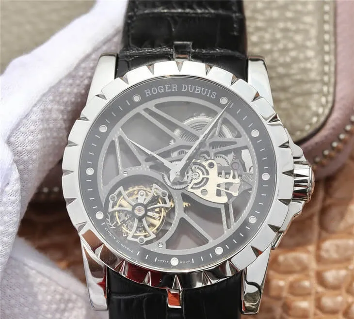 Roger Dubuis Excalibur RDDBEX0260 JB Factory 1:1 Best Edition Replica Watch Leather Strap