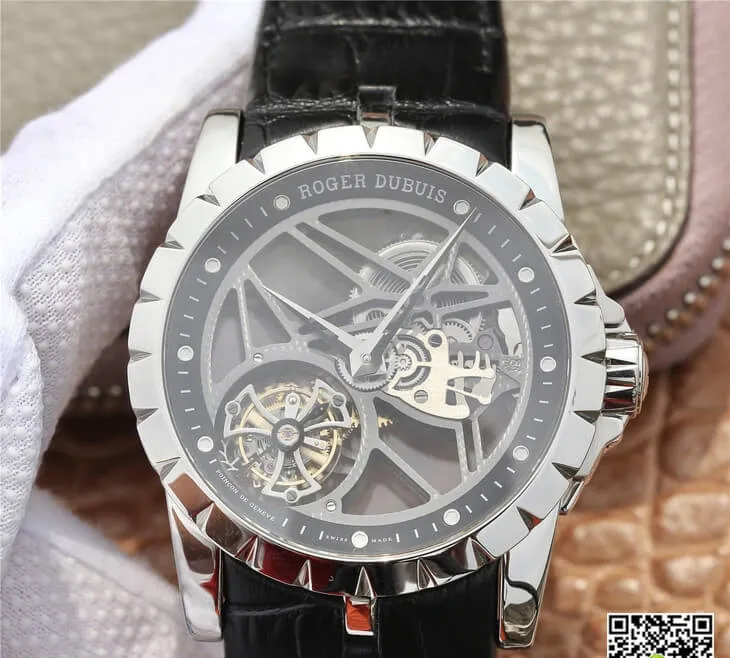 Roger Dubuis Excalibur RDDBEX0260 JB Factory 1:1 Best Edition Replica Watch Leather Strap