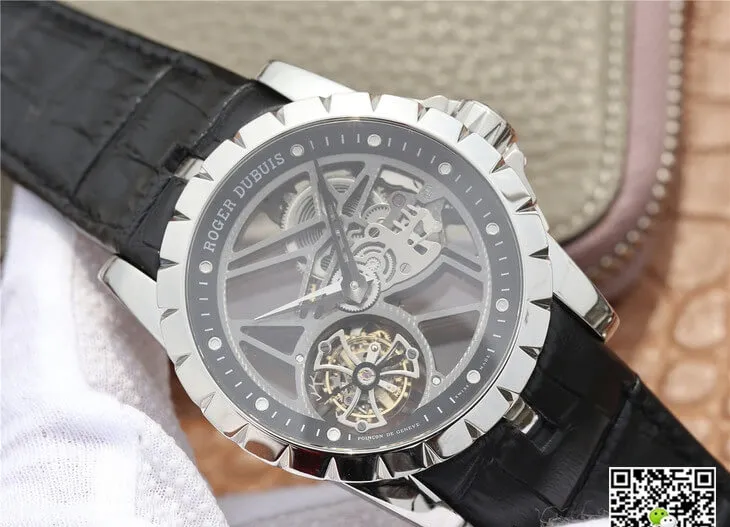 Roger Dubuis Excalibur RDDBEX0260 JB Factory 1:1 Best Edition Replica Watch Leather Strap