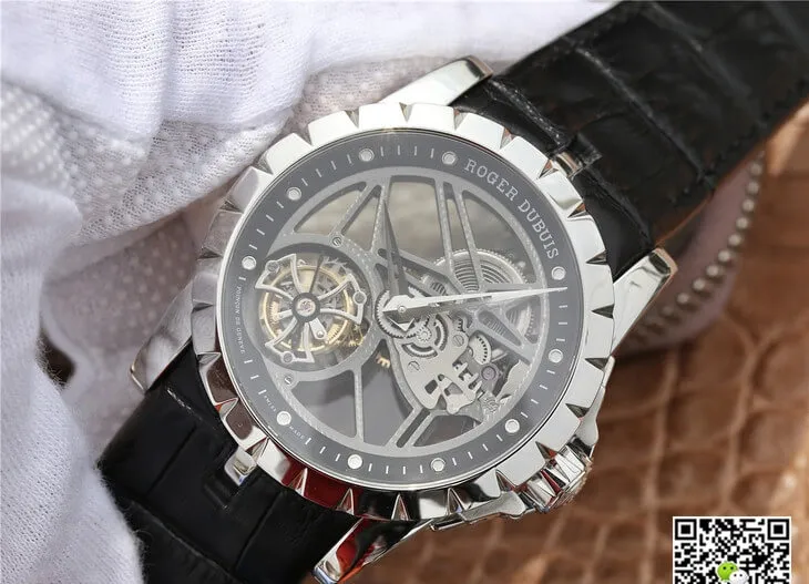 Roger Dubuis Excalibur RDDBEX0260 JB Factory 1:1 Best Edition Replica Watch Leather Strap