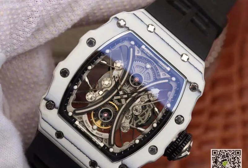 Richard Mille Pablo Mac Donough RM53-01 1:1 Best Edition Replica Watch Swiss ETA Imported mechanical movement Skeleton Dial Black rubber strap