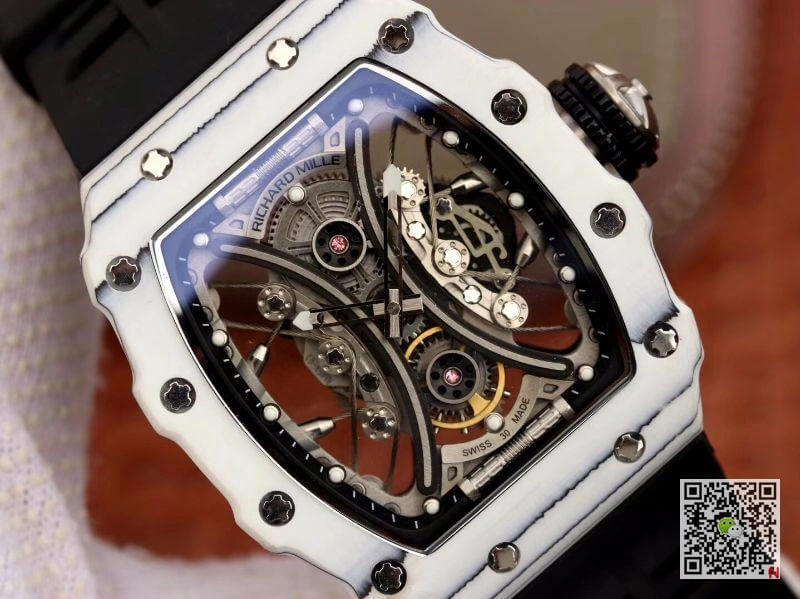 Richard Mille Pablo Mac Donough RM53-01 1:1 Best Edition Replica Watch Swiss ETA Imported mechanical movement Skeleton Dial Black rubber strap