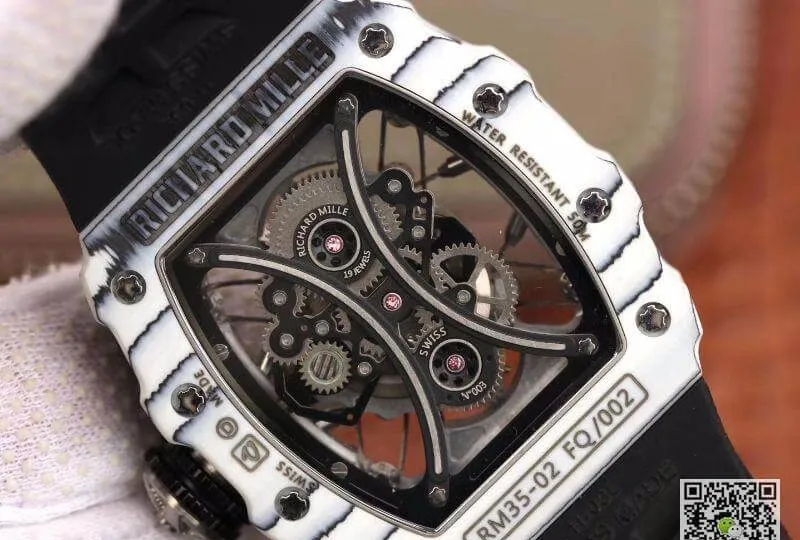 Richard Mille Pablo Mac Donough RM53-01 1:1 Best Edition Replica Watch Swiss ETA Imported mechanical movement Skeleton Dial Black rubber strap