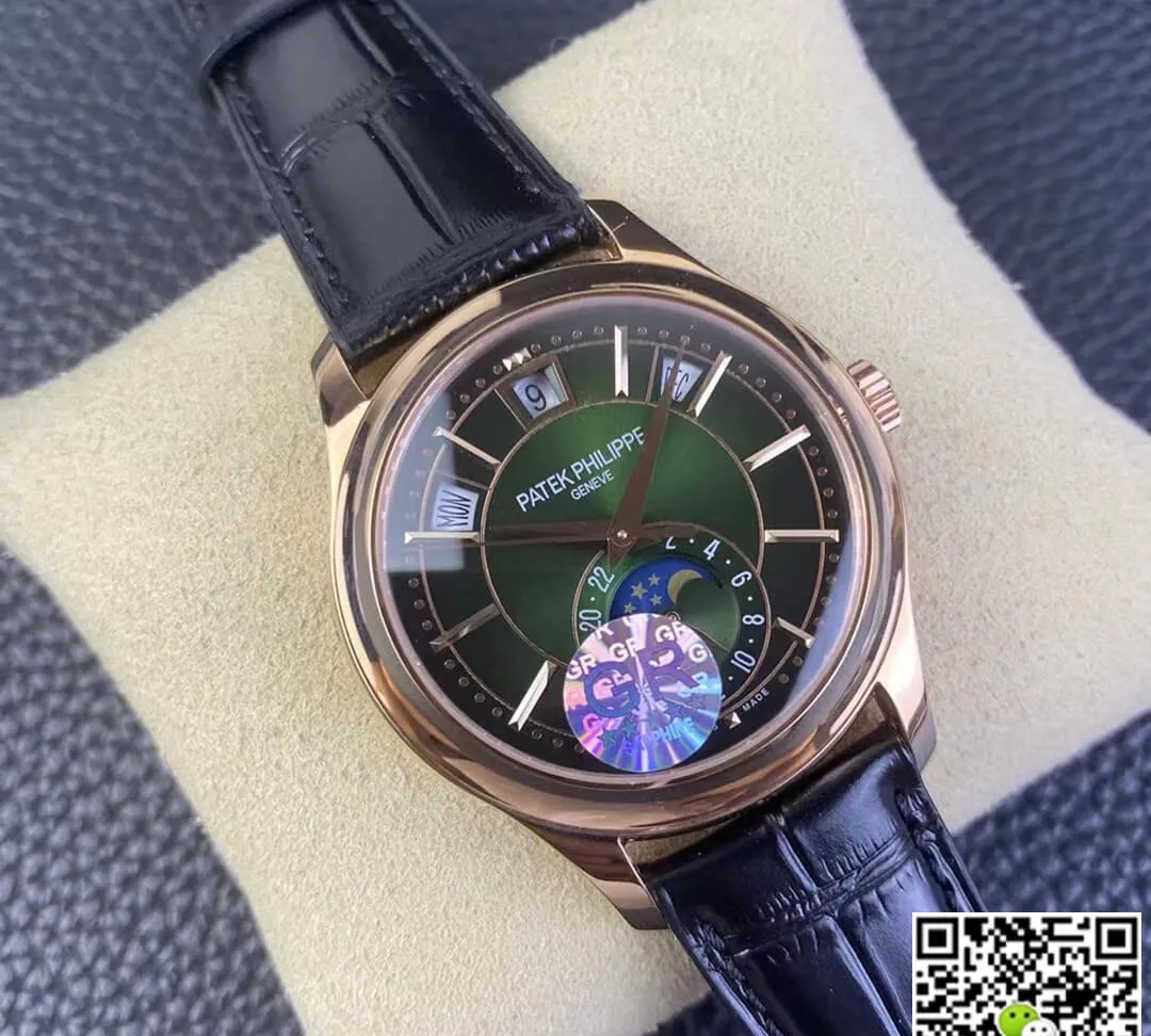 Patek Philippe Complications 5205R-011 GR Factory 1:1 Best Edition Replica Watch V2 Black Rubber Strap