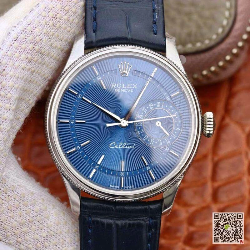 Rolex Celini 50515 MKS Factory Mechanical Watches 1:1 Best Edition Replica Watch Swiss ETA2836 Black Leather Strap