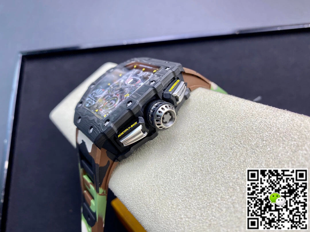 Richard Mille RM-011 KV Factory 1:1 Best Edition Replica Watch V2 Carbon Fiber Case