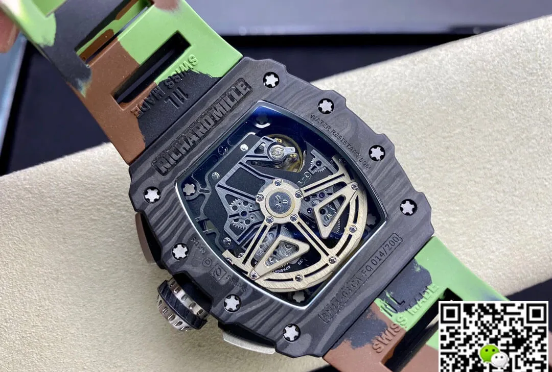 Richard Mille RM-011 KV Factory 1:1 Best Edition Replica Watch V2 Carbon Fiber Case