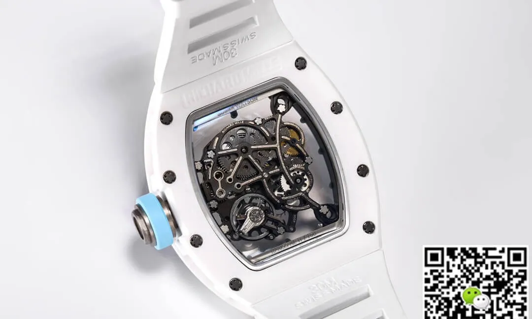 Richard Mille RM-055 BBR Factory 1:1 Best Edition Replica Watch White Skeleton Dial