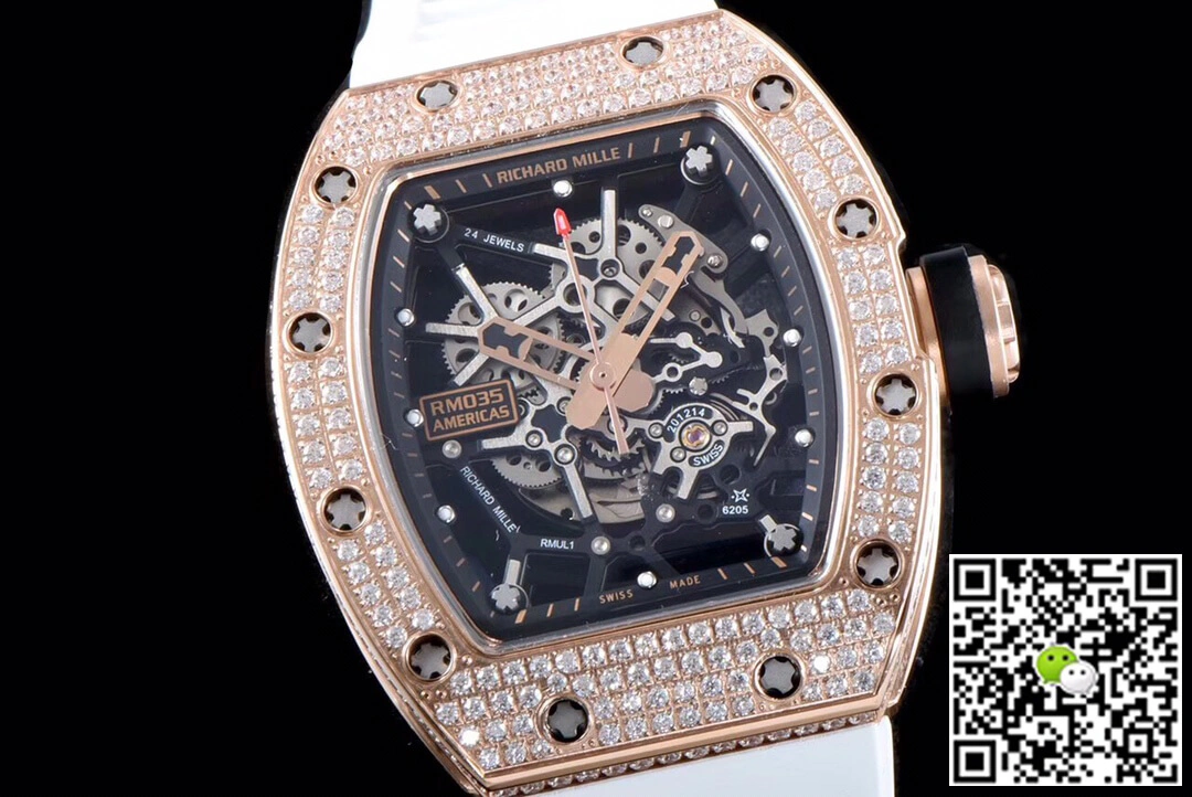 Richard Mille RM035 Americas KV Factory 1:1 Best Edition Replica Watch Diamond Case