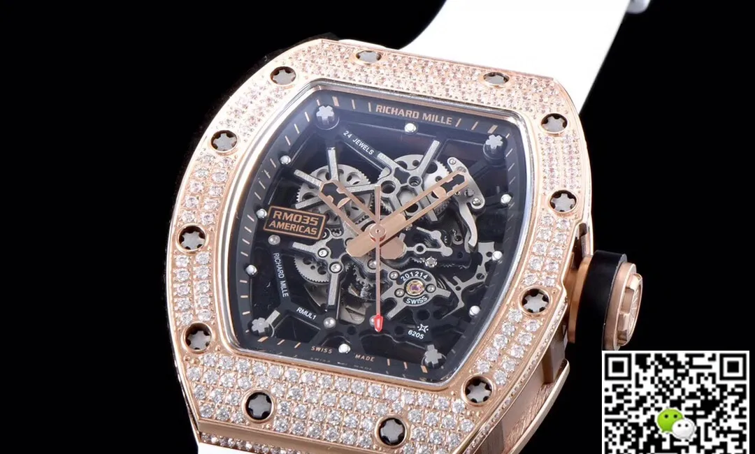 Richard Mille RM035 Americas KV Factory 1:1 Best Edition Replica Watch Diamond Case