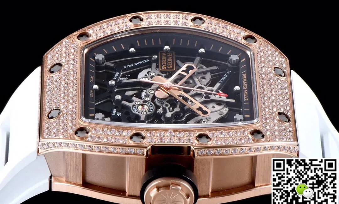 Richard Mille RM035 Americas KV Factory 1:1 Best Edition Replica Watch Diamond Case