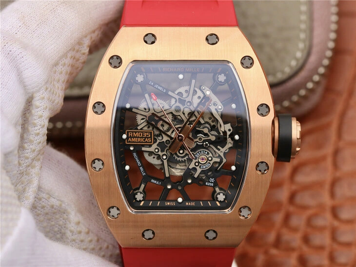 Richard Mille RM035 Americas KV Factory 1:1 Best Edition Replica Watch Rubber Strap