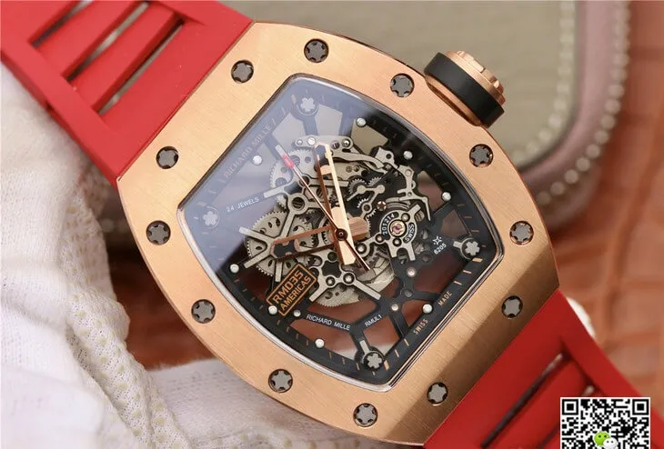 Richard Mille RM035 Americas KV Factory 1:1 Best Edition Replica Watch Rubber Strap