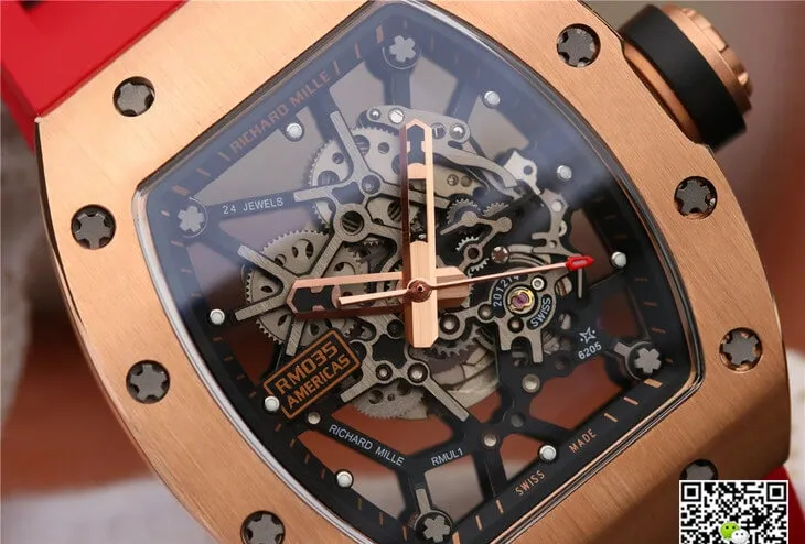 Richard Mille RM035 Americas KV Factory 1:1 Best Edition Replica Watch Rubber Strap