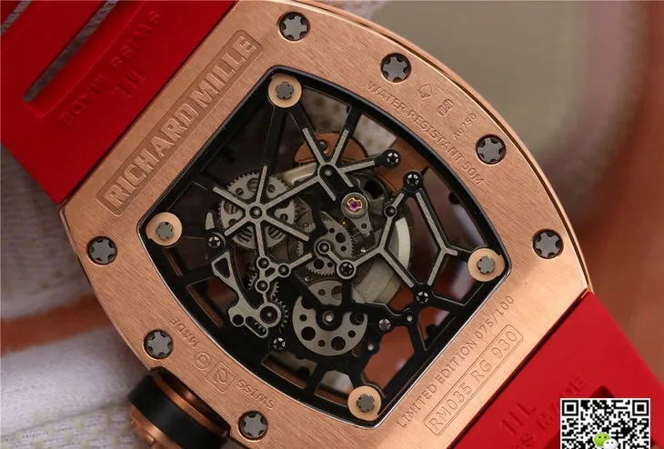Richard Mille RM035 Americas KV Factory 1:1 Best Edition Replica Watch Rubber Strap