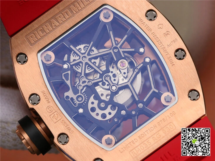 Richard Mille RM035 Americas KV Factory 1:1 Best Edition Replica Watch Rubber Strap