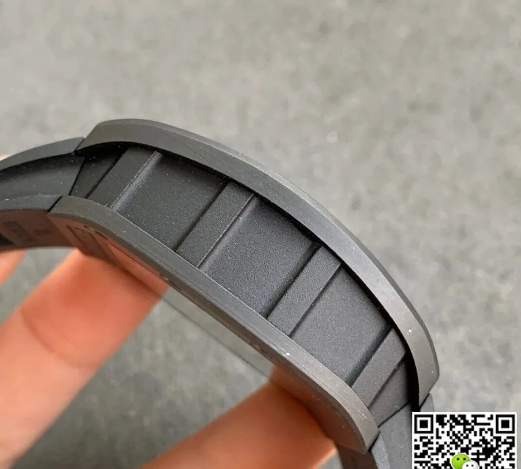 Richard Mille RM055 KV Factory 1:1 Best Edition Replica Watch V2 Black Rubber Strap