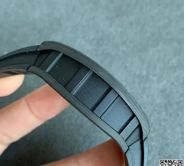 Richard Mille RM055 KV Factory 1:1 Best Edition Replica Watch V2 Carbon Black Strap